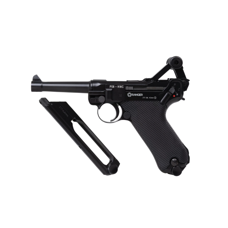 Air rifle Pistol RANGER P08 Parabellum KWC cal. 4.5 BBS blow back 21 shots Full Metal CO2