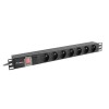 LANBERG PDU RACK POWER STRIP (1U,16A,7X 230V,2M)