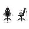 Huzaro FORCE 2.5 GREY MESH Gaming armchair Mesh seat Black, Grey