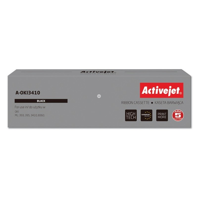 Activejet A-OKI3410 Ink ribbon (replacement for OKI 9002308; Supreme; 10.000.000 characters black)