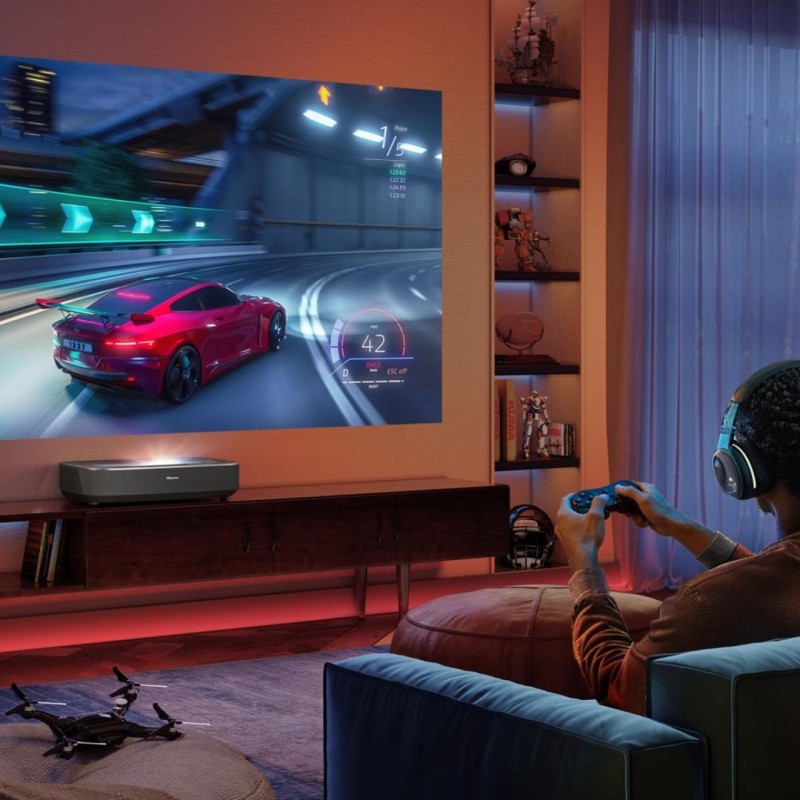 Hisense Laser TV PL2 Ultra short throw projector 2700 ANSI lumens DLP UHD 4K (3840x2160) 3D Black Hisense Laser TV PL2 Ultra short throw projector 2700 ANSI lumens DLP UHD 4K (3840x2160) 3D Black