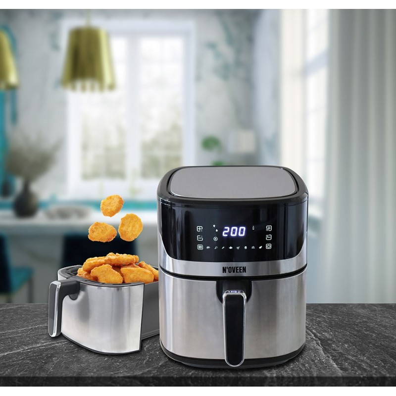 Hot air fryer NOVEEN AF550 6.5 l 1600 W Black, Silver Hot air fryer NOVEEN AF550 6.5 l 1600 W Black, Silver
