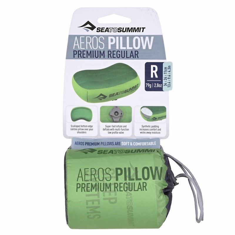 Sea To Summit Aeros Premium Pillow travel pillow Inflatable Lime Sea To Summit Aeros Premium Pillow travel pillow Inflatable Lime
