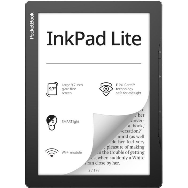 Pocketbook InkPad Lite e-book reader Touchscreen 8 GB Wi-Fi Black, Grey