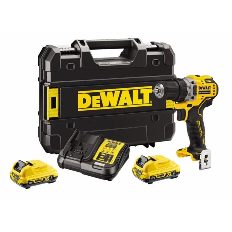 DEWALT DCD701D2-QW Cordless Drill 2x 12V 2Ah XR TSTAK Black, Yellow DEWALT DCD701D2-QW Cordless Drill 2x 12V 2Ah XR TSTAK Black, Yellow