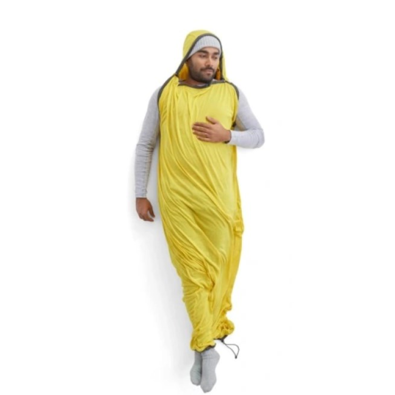 Sea To Summit Reactor Sleeping Bag Liner - Mummy W/ Drawcord- compact- yellow Sea To Summit Reactor Sleeping Bag Liner - Mummy W/ Drawcord- compact- yellow