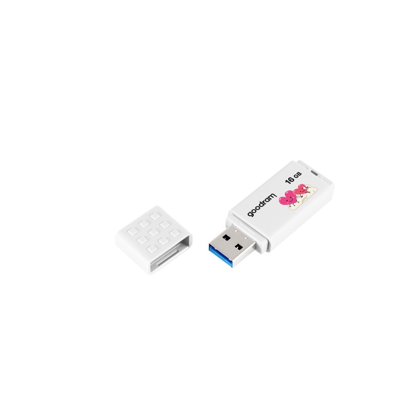 Goodram UME3 Valentine USB flash drive 16 GB USB Type-A 3.2 Gen 1 (UME3-0160W0R11-V) White Goodram UME3 Valentine USB flash drive 16 GB USB Type-A 3.2 Gen 1 (UME3-0160W0R11-V) White