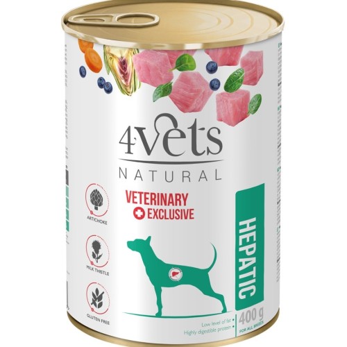 4VETS Natural Hepatic Dog  - wet dog food -  400 g 4VETS Natural Hepatic Dog  - wet dog food -  400 g