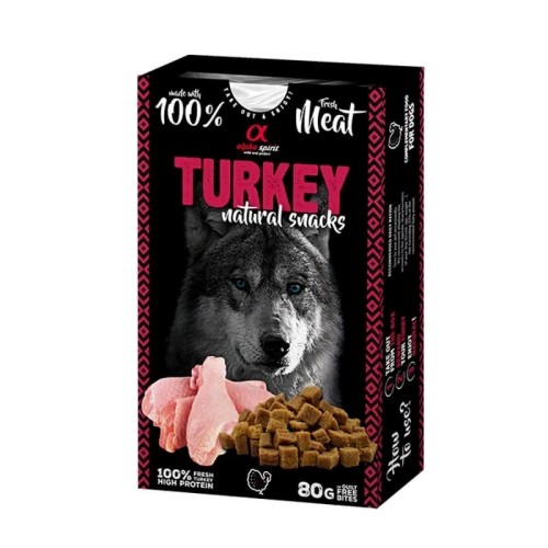 ALPHA SPIRIT Turkey natural snacks - treat for dogs - 80g ALPHA SPIRIT Turkey natural snacks - treat for dogs - 80g