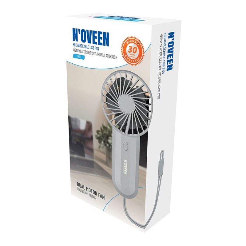 NOVEEN F220 USB rechargeable hand fan NOVEEN F220 USB rechargeable hand fan