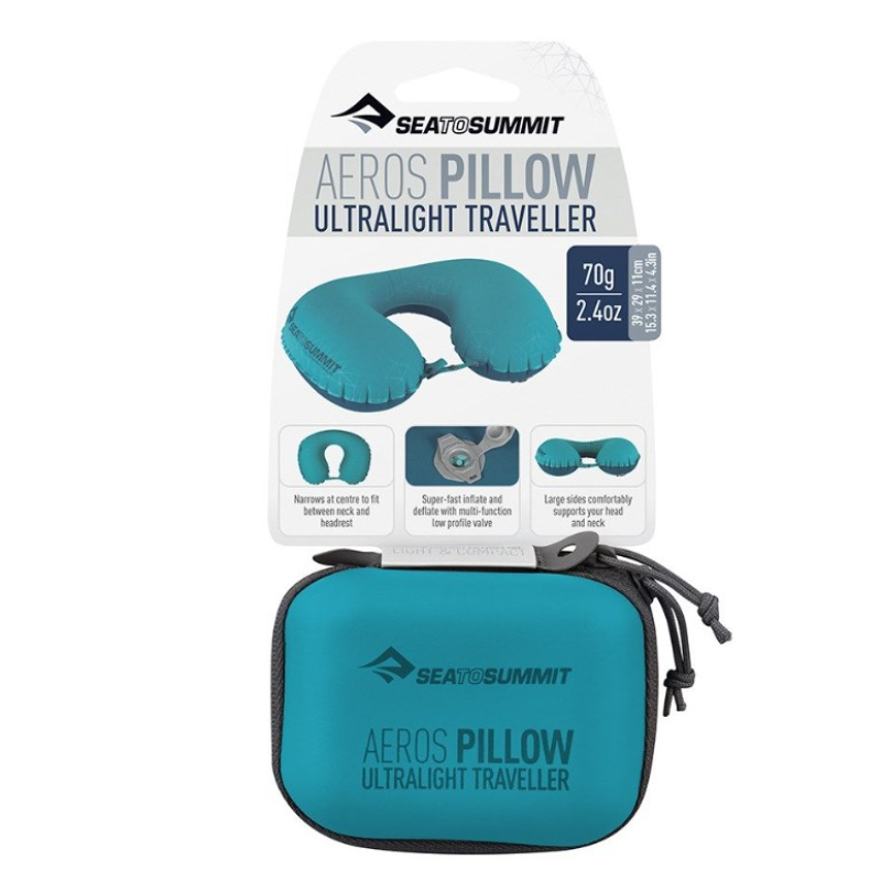 Pillow SEA TO SUMMIT Aeros Ultralight Traveller Aqua