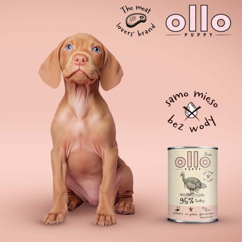 OLLO Puppy Pure Turkey - wet dog food - 400 g OLLO Puppy Pure Turkey - wet dog food - 400 g