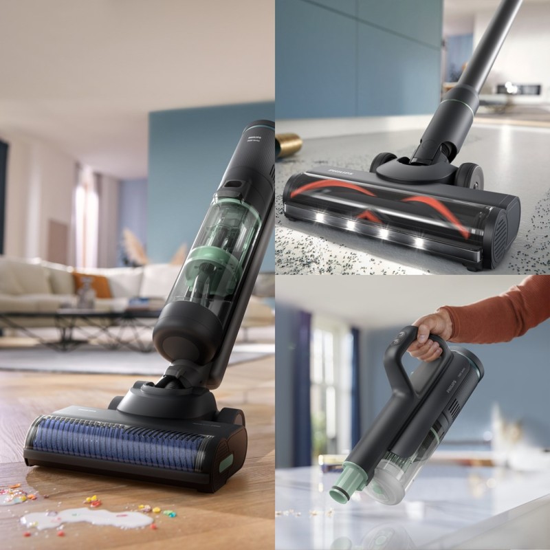 Philips 7000 series XW7263/11 stick vacuum/electric broom 2-in-1 stick vacuum Battery Dry&wet Bagless 0.45 L Black