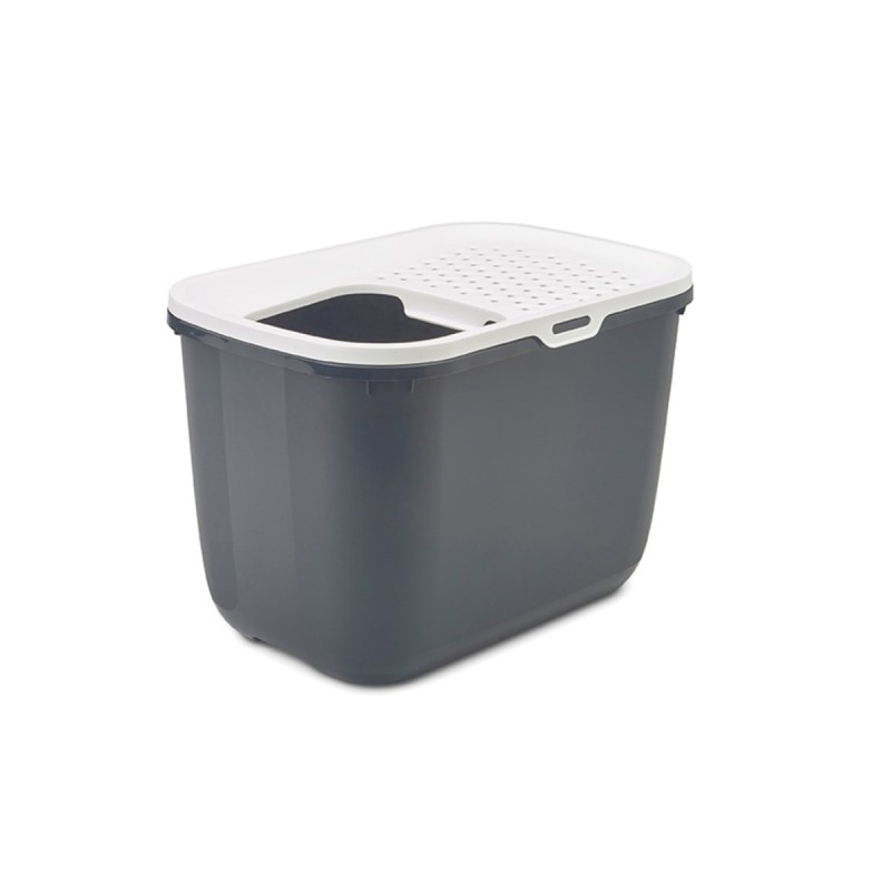 SAVIC HOP Anthracite with White Lid – Cat Litter Tray – 58.5x39x39.5 cm – 1 pc. SAVIC HOP Anthracite with White Lid – Cat Litter Tray – 58.5x39x39.5 cm – 1 pc.