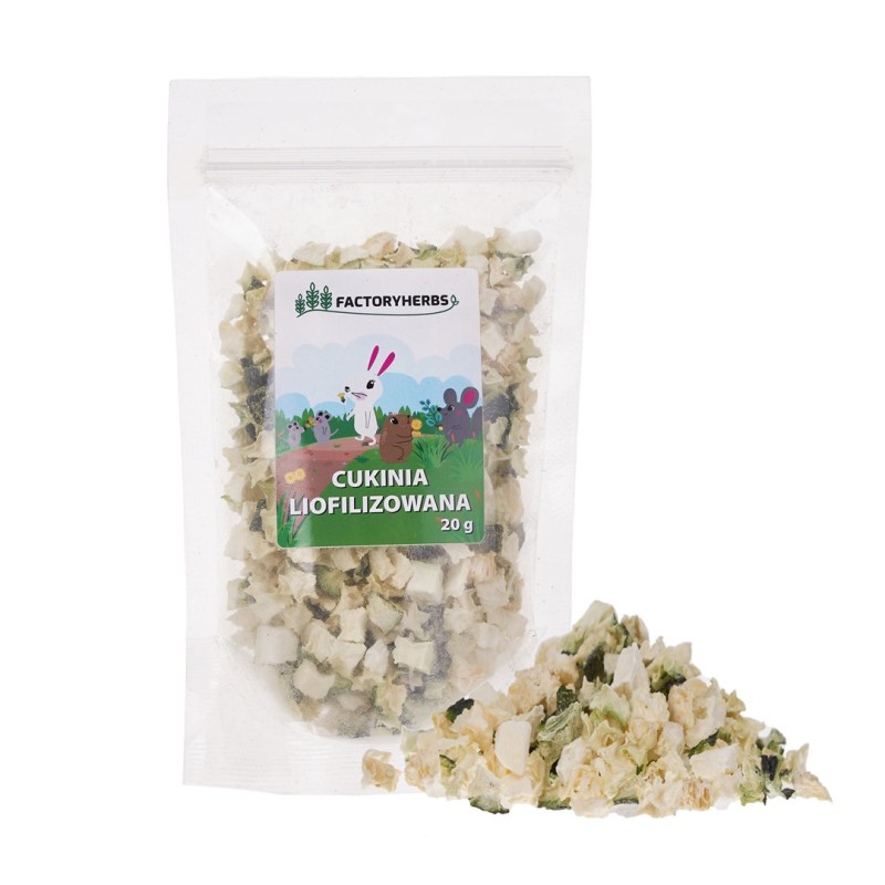 FACTORY HERBS Freeze-dried zucchini - treat for rodents and rabbits - 20g