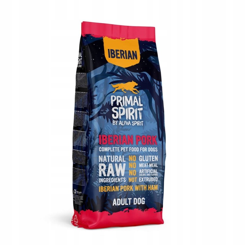 PRIMAL SPIRIT Iberian 70% Pork Ham – semi-moist dog food – 12 kg