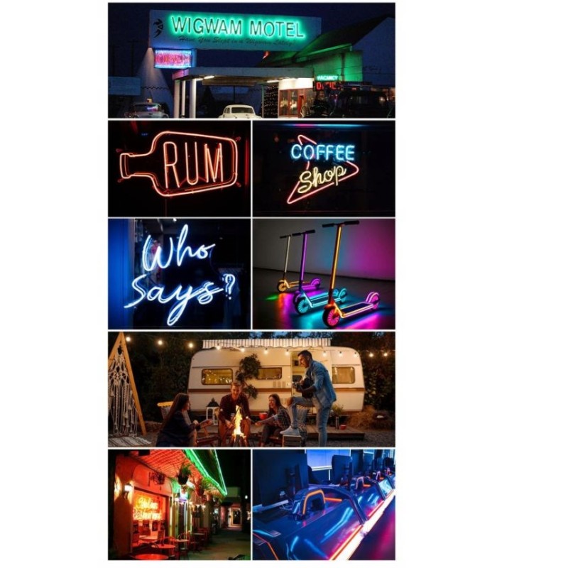 Vention Silicone Neon LED strip with IR remote control and 12V DC power supply, 5m