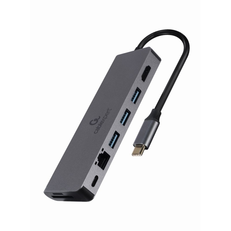 Gembird A-CM-COMBO5-05 USB Type-C 5-in-1 multi-port adapter (Hub + HDMI + PD + card reader + LAN) Gembird A-CM-COMBO5-05 USB Type-C 5-in-1 multi-port adapter (Hub + HDMI + PD + card reader + LAN)