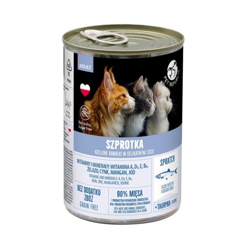 PETREPUBLIC Sprat Pieces in a delicate sauce - wet cat food - 400g