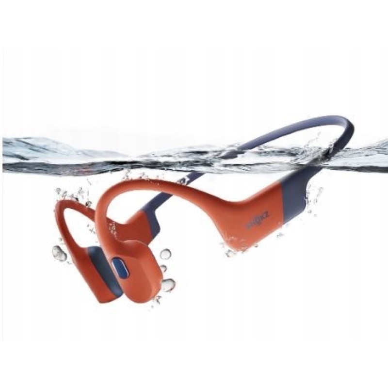Shokz OpenSwim Pro Red wireless bone conduction headphones