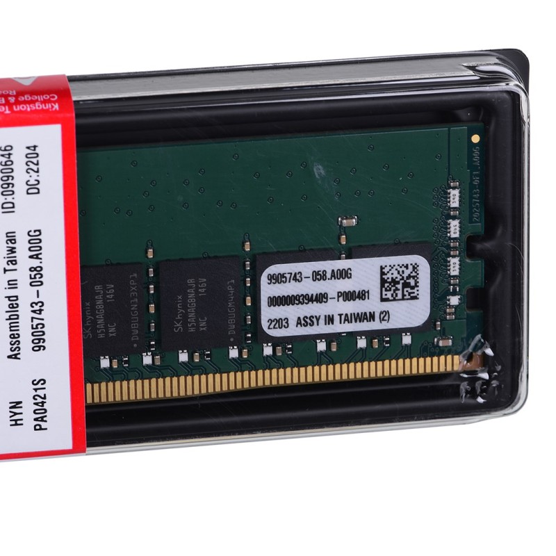 Kingston Technology KVR32N22S8/16 memory module 16 GB 1 x 16 GB DDR4 3200 MHz Kingston Technology KVR32N22S8/16 memory module 16 GB 1 x 16 GB DDR4 3200 MHz