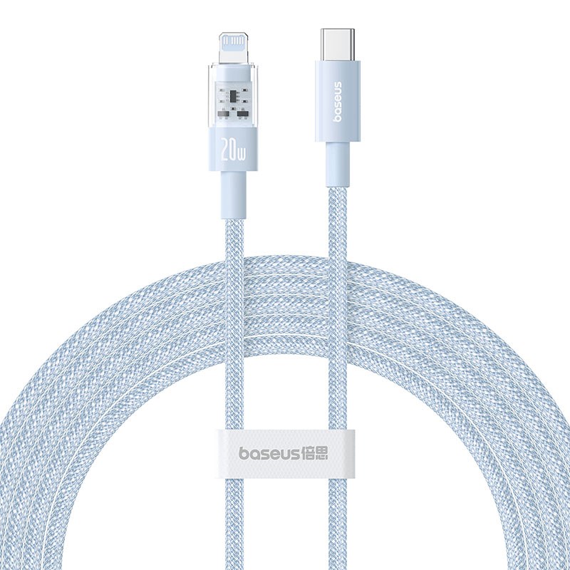 Baseus Gem USB-C to iP fast charging cable 2 m 20 W Blue Baseus Gem USB-C to iP fast charging cable 2 m 20 W Blue