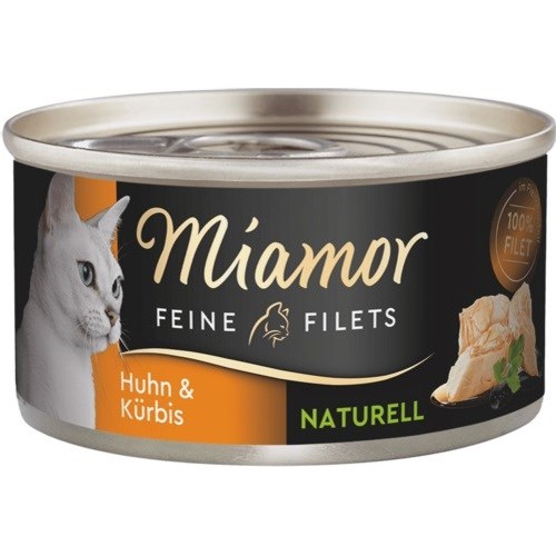 MIAMOR Feine Filets Naturell Chicken with pumpkin - wet cat food - 80g MIAMOR Feine Filets Naturell Chicken with pumpkin - wet cat food - 80g