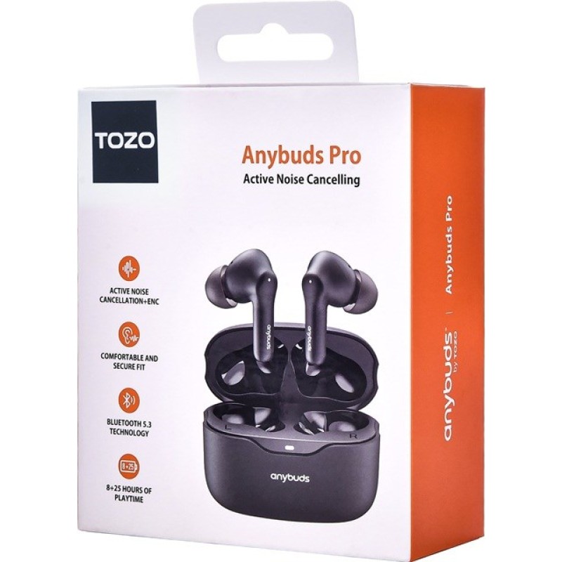 TOZO Anybuds Pro True Wireless Stereo (TWS) In-Ear USB Type-C Bluetooth Headset Black TOZO Anybuds Pro True Wireless Stereo (TWS) In-Ear USB Type-C Bluetooth Headset Black