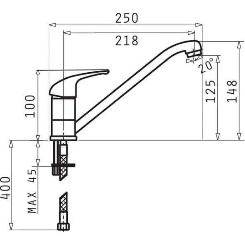 PYRAMIS ASALIA Kitchen mixer 090918301 Sand beige PYRAMIS ASALIA Kitchen mixer 090918301 Sand beige