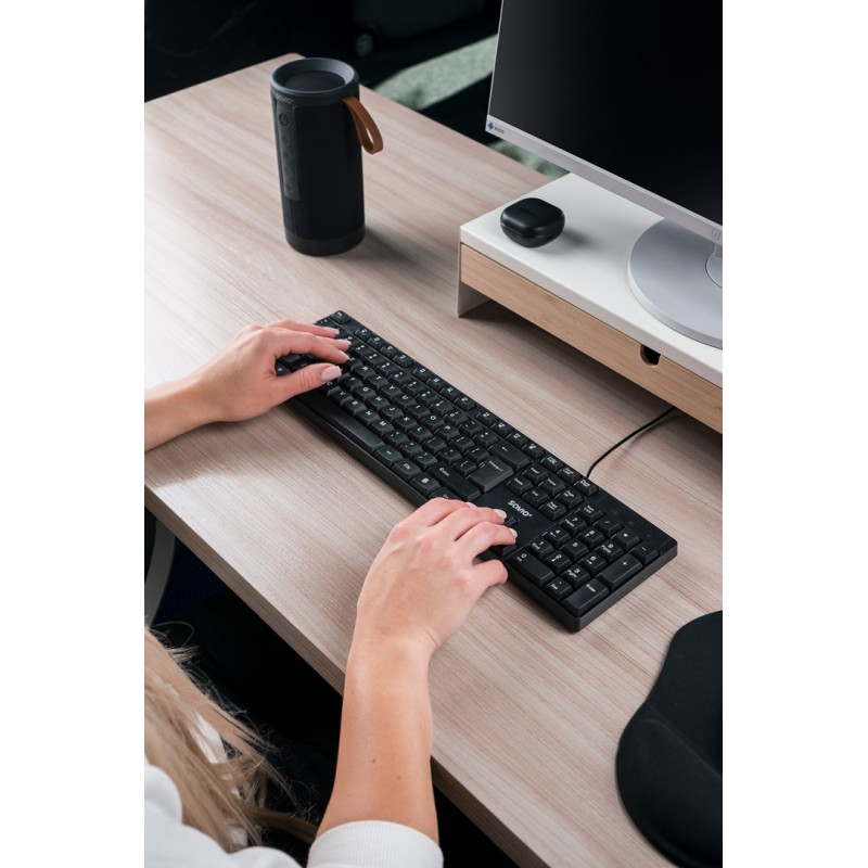 Savio KB-01 keyboard Home/Office USB QWERTY US English Black
