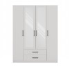 Topeshop ROMANA 160 BIEL bedroom wardrobe/closet 11 shelves 4 door(s) White