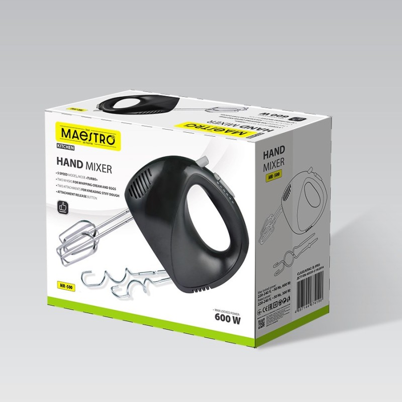 Maestro MR-500 Hand mixer Black