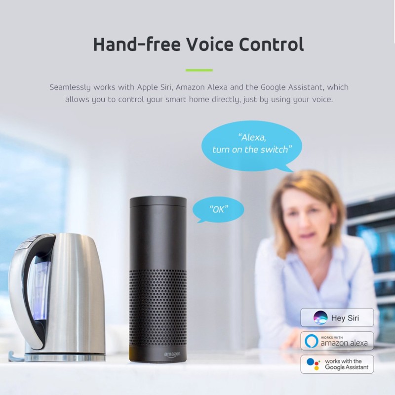 GreenBlue WiFi remote controlled socket, Android/iOS/Alexa/Google Home, energy cons. Energy, timer, max 3680W, type F, GB720 F GreenBlue WiFi remote controlled socket, Android/iOS/Alexa/Google Home, energy cons. Energy, timer, max 3680W, type F, GB720 F