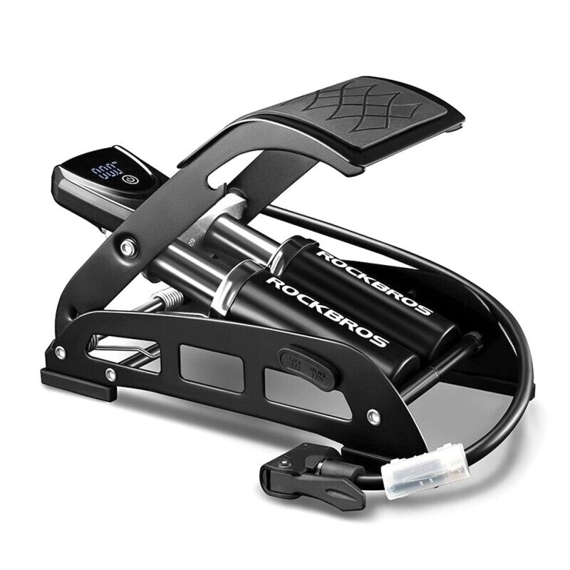 Rockbros 42430001001 black foot pump with display Rockbros 42430001001 black foot pump with display