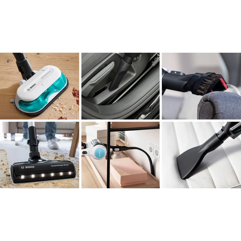Bosch BCS71HYG4 Cordless 2-in-1 hoover, vacuuming and mopping Unlimited 7 ProHygienic Aqua White Bosch BCS71HYG4 Cordless 2-in-1 hoover, vacuuming and mopping Unlimited 7 ProHygienic Aqua White