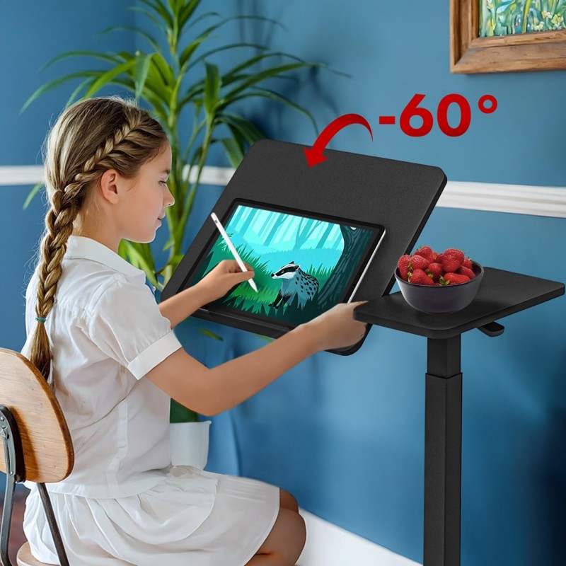 Maclean mobile desk/laptop stand, black, height adjustment 76-109cm, max. 30kg , MC-120 B Maclean mobile desk/laptop stand, black, height adjustment 76-109cm, max. 30kg , MC-120 B