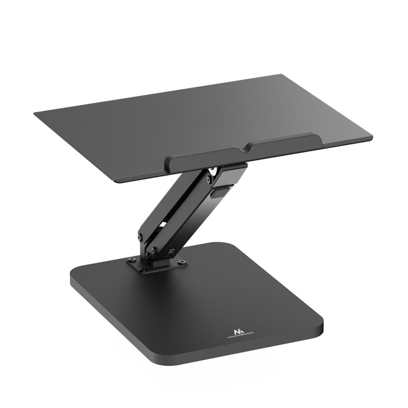 Maclean desk stand for monitor or laptop, gas spring, for standing and sitting work, black, MC-493 Maclean desk stand for monitor or laptop, gas spring, for standing and sitting work, black, MC-493