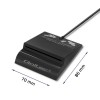 Qoltec 50636 Intelligent Smart ID chip card reader SCR-0636 | USB type C Qoltec 50636 Intelligent Smart ID chip card reader SCR-0636 | USB type C
