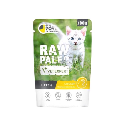 VETEXPERT Raw Paleo Kitten Chicken - wet cat food - 100g VETEXPERT Raw Paleo Kitten Chicken - wet cat food - 100g