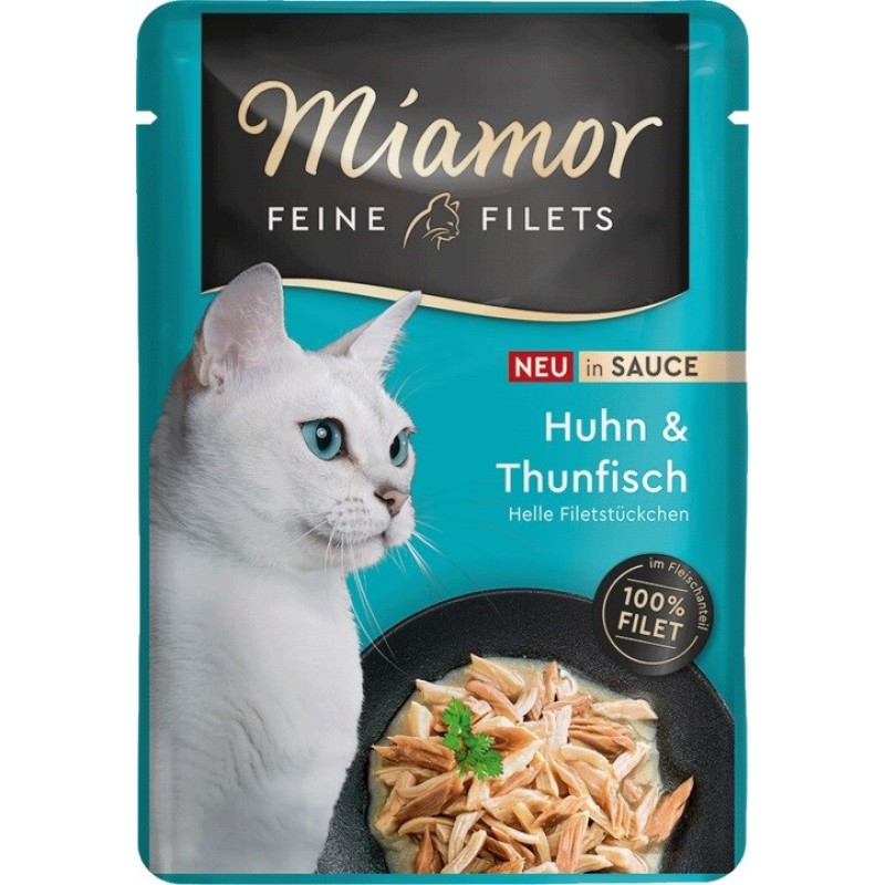 MIAMOR Fine Filets Chicken with tuna in sauce - wet cat food - 100g MIAMOR Fine Filets Chicken with tuna in sauce - wet cat food - 100g
