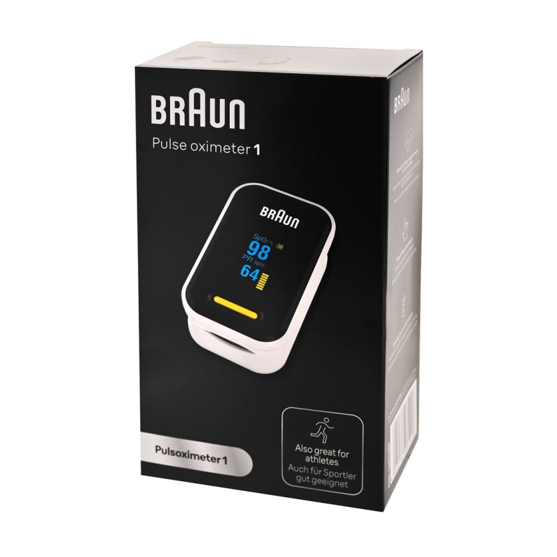 Braun YK-81CEU pulse oximeter Black, Stainless steel