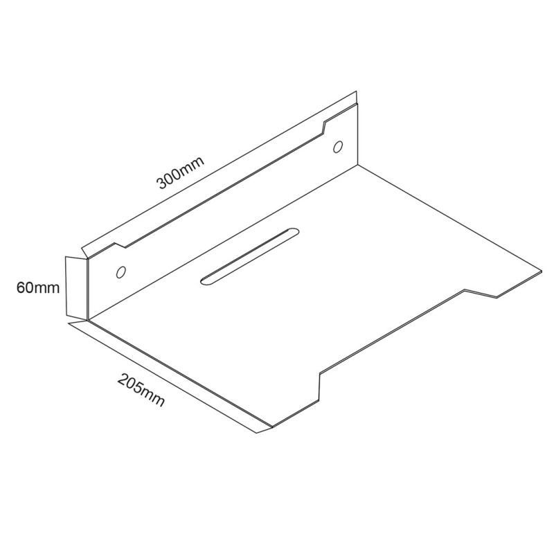 MACLEAN DECODER WALL SHELF, SINGLE, MAX. 5KG MC-12