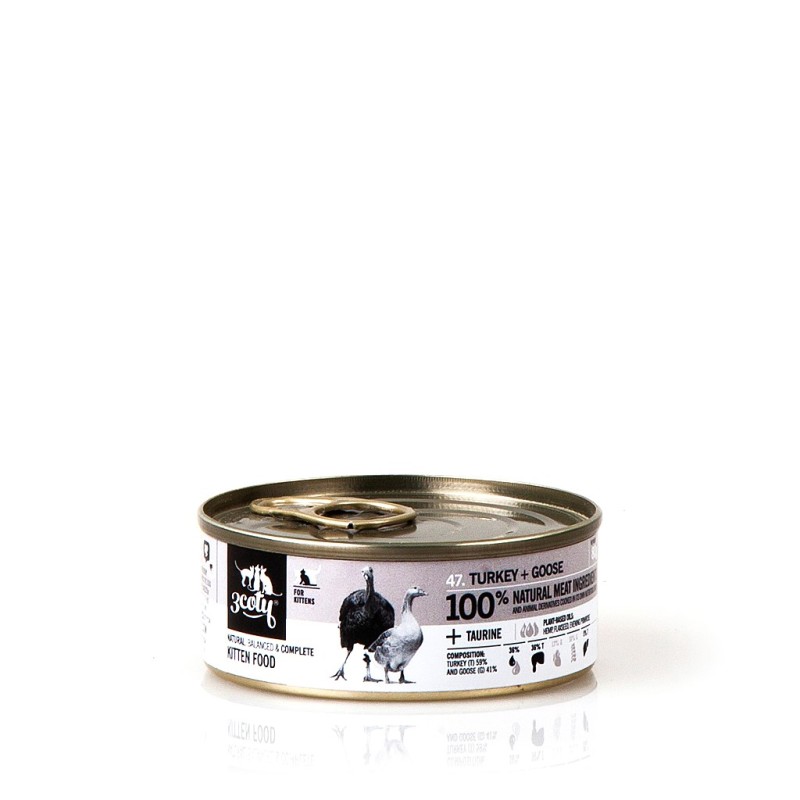 3COTY Turkey with goose For kittens - wet cat food - 80g