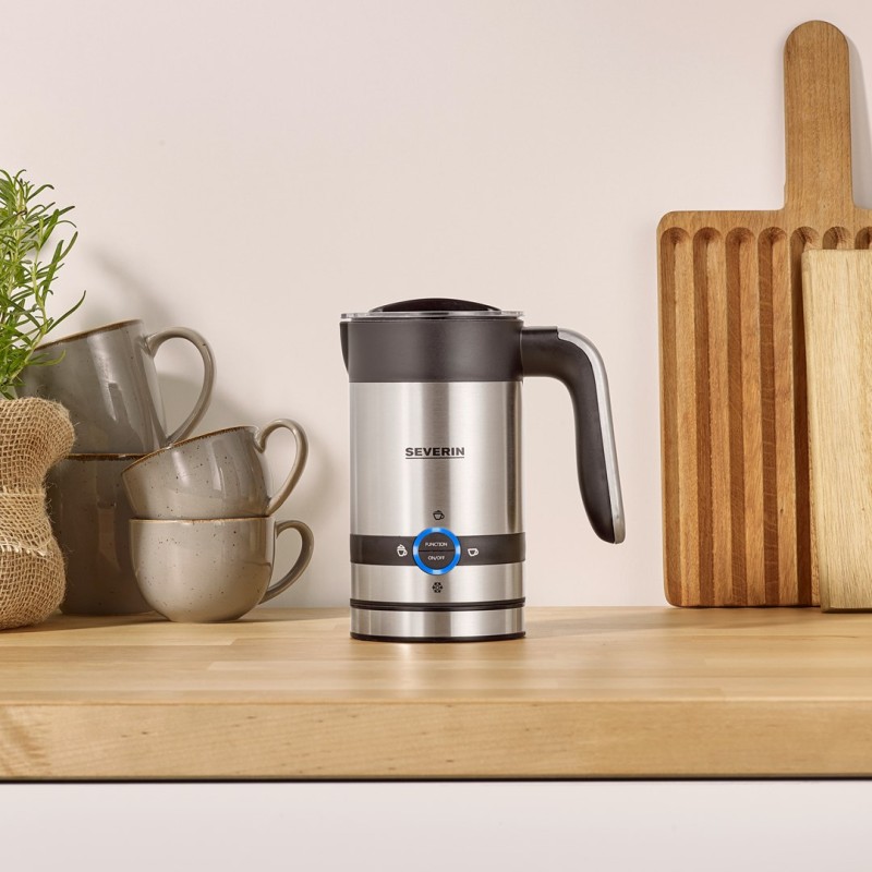 Severin SM 3584 milk frother/warmer Automatic Black, Stainless steel