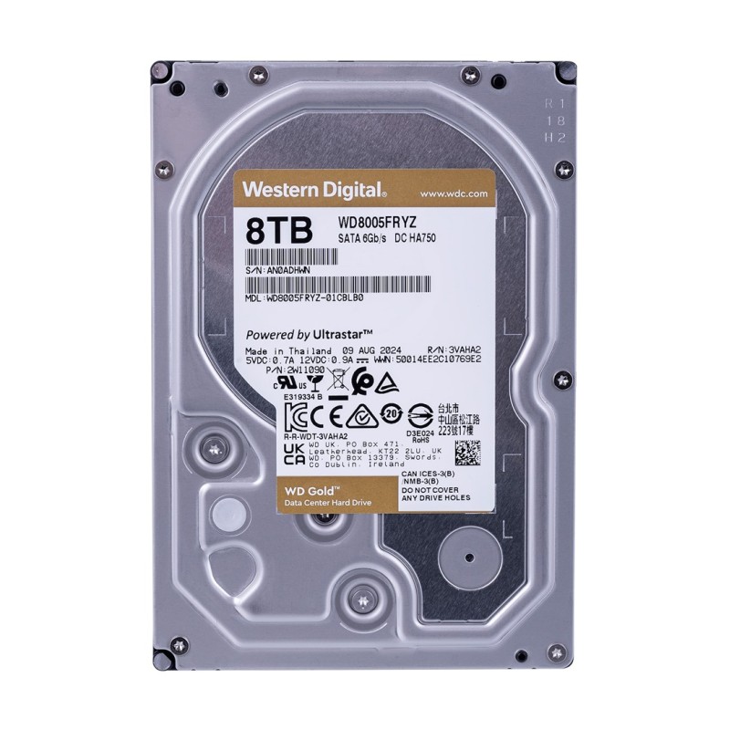 Western Digital Gold WD8005FRYZ internal hard drive 3.5