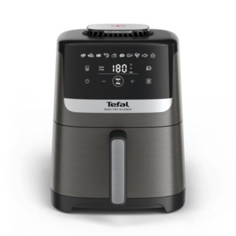 Tefal Easy Fry Silence EY551HE0 fryer Single 5 L Stand-alone Hot air fryer Black, Grey, Stainless steel Tefal Easy Fry Silence EY551HE0 fryer Single 5 L Stand-alone Hot air fryer Black, Grey, Stainless steel