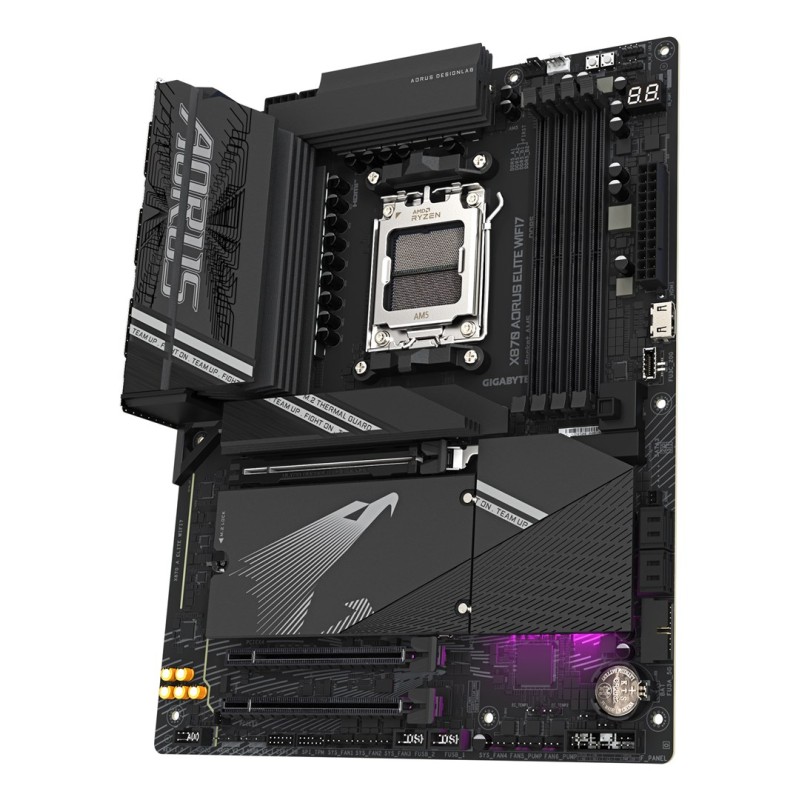 GIGABYTE X870 AORUS ELITE WIFI7 Motherboard - Supports AMD Ryzen 9000 CPUs, 16+2+2 phases VRM, up to 8000MHz DDR5 (OC), 3xPCIe 5.0 + 1xPCIe 4.0, Wi-Fi 7, 2.5GbE LAN, USB 4 GIGABYTE X870 AORUS ELITE WIFI7 Motherboard - Supports AMD Ryzen 9000 CPUs, 16+2+2 phases VRM, up to 8000MHz DDR5 (OC), 3xPCIe 5.0 + 1xPCIe 4.0, Wi-Fi 7, 2.5GbE LAN, USB 4