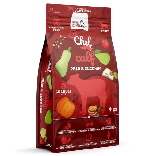 SYTA MICHA Chef Calf, pear and zucchini - dry dog food - 9kg SYTA MICHA Chef Calf, pear and zucchini - dry dog food - 9kg