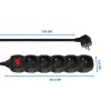 Esperanza ELK214K Power strip 5GN/1,5M Black Esperanza ELK214K Power strip 5GN/1,5M Black