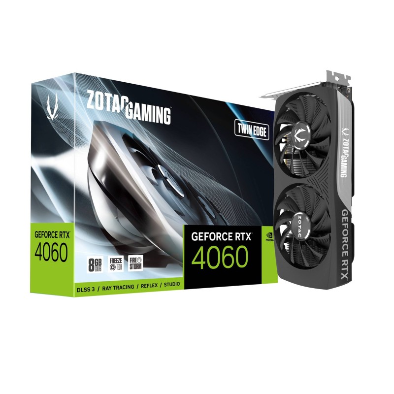 Zotac GAMING GeForce RTX 4060 Twin Edge NVIDIA 8 GB GDDR6 Zotac GAMING GeForce RTX 4060 Twin Edge NVIDIA 8 GB GDDR6
